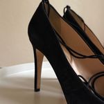 J.Crew  made in Italy beautiful black suede ankle tie heels Photo 3