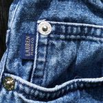 Lauren Jean co Vintage blue denim maxi midi skirt raw edge size 10 Photo 4