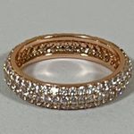 Gold Diamond Diamonds Bling Glam Band Ring Jewelry Size 8 🤎✨ Photo 0