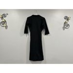 Winser London Black Collared Midi Dress Sz 12 Photo 3
