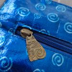 Vtg Laurel Burch Cat Purse Blue Photo 5