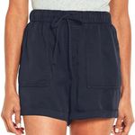 Gap 100% Lyocell Midnight Blue Pull On Drawstring Shorts, Sz Large Photo 0