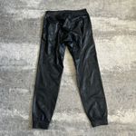 Commando  Joggers Womens Small Faux Vegan Leather Pull On Pants Black Pockets Photo 5