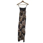 American Eagle Women's Tropical Ring Front Jumpsuit Black Gray Sz Medium Cotton Photo 1