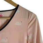 Kate Spade New York Pink Swan Print Sheer Caftan Nightgown Lounge Dress Size M Photo 3