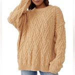 Free People NWT  Women's Isla Cable Knit Sweater Photo 0