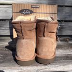 Kirkland Signature  womens shearling scalloped edge short boots tan 11 Photo 2
