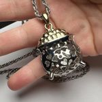 Lucky Pot Of Gold Green Clover Rhinestone Silver Tone Necklace St Patrick’s Day Photo 10