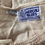 Boho Cottagecore Milkmaid Cream Tan Embroidered Lace Button Down Blouse Top OS Size M Photo 6