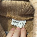 Simple by Suzanne Betro long sleeve tan ribbed turtleneck maxi sweater dress Size L Photo 4