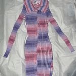 Princess Polly Pink and Purple Long Sleeve Mini Dress Photo 0