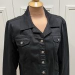 Live a Little  Black Jacket Classic Minimalist Basic Trucker Photo 1