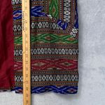 Villager Vintage Village Weaver Thai Silk Jacket Medium Boho Ikat Pattern Open Front Coat Photo 6