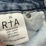 RTA Womens Madrid Skinny Distressed Jeans In Midtown Blue Size 26 Photo 12