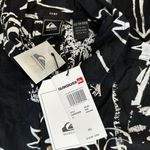 Quiksilver camp jungle fever Black White Floral Button Up dress womens Size XS Photo 6