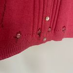 Napa Studio Pointelle Knit Floral Embroidered Cottagecore Vintage Sweater XL Photo 4