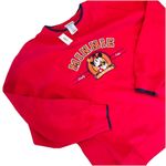 Disney Red Simply Cute Embroidered Minnie Mouse Sweatshirt Women’s S Oversized Photo 1