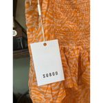 Suboo Sienna Printed Flounce Mini Dress Orange Womens Size XS Photo 9
