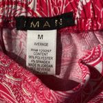 IMAN boho paisley gem colored pink with metallic detail pull on palazzo pant Size M Photo 3