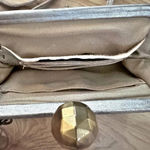 Anthropologie 49 SQUARE MILES x | Small Kiss Clasp Leather Crossbody Silver Photo 5