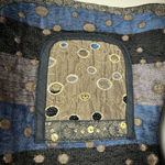 Yak Magik Jacket Women Medium Reversible Embroidered Artsy Boho Silk Blend Nepal Blue Photo 6