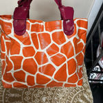 Kate Landry  Pink-Orange Giraffe Tote Photo 1