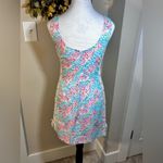 Lilly Pulitzer Delia Lobstah Roll Original Spa Blue Side Tie Shift Dress Sz 00 Photo 4