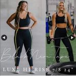 Zyia Active Women's Hi Rise Leggings Training‎ Black Neon Tape Size 14 Photo 1