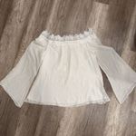 Cami NYC NWT White Romantic Silk Lace Blouse Large Long Sleeve Neutral Cameron Photo 4