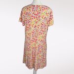 Isaac Mizrahi  Live Knit Floral Dress With Pockets Pink Orange Petite Medium Photo 4