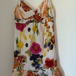 American Eagle  white floral sundress size 0 with cutout back detail 100% cotton Photo 0