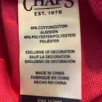 CHAPS Womens Sleeveless Polo Shirt Size Medium Pink & White New Photo 4