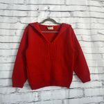 Vintage Geistex 1940s Red Wool Pullover Sweater Hand Photo 5