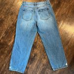 Vervet High Rise Distressed Straight Leg Ankle Crop Jeans Medium Wash Denim 26 Blue Size 29 Photo 5