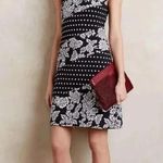 Anthropologie | Maeve Effemy Jacquard Shift Dress Size XS Floral Polka Dot Photo 5