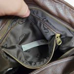 UGG Vintage Y2K  Pebbled Leather Shoulder Bag Chocolate Brown Slouchy Tote Photo 13