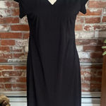Elementz  Black Short Sleeve V Neck Black Dress Size M Photo 0