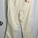 Escada floral Hawaii tropical‎ embroidered pleated front white pants size 26 Photo 0