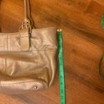 Tignanello Leather Bag Metallic Gold Shoulder Bag Magnetic Closure Photo 13