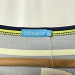 J. McLaughlin NWT  Lynn Stripe 3/4 Sleeve Henley Shirt Dress in Navy Yellow Small Photo 2