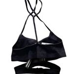 NWT ANDREĀDAMO Jersey Ribbed Cut Out Stretch Bra Black Sz S/M Photo 2