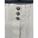 Free People Women's Paper Bag Skirt Size 6 Mini Beige Button Front Cotton Photo 8