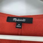 Madewell  Heather Long-Sleeve Button-Front Dress Shirt‎ Dress Rusty Torch Sz XS Photo 5