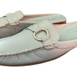 st. john's bay St. John’s Bay Blue Leather Flex Form Slip On Mule Slide Size 7 Photo 0