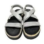 BP NWT Gage 8.5 Silver Platform Sandals Strappy Espadrille Beach Summer Festival Photo 5