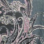 Bob Mackie  Wearable Art Kaftan Blouse Kimono Medium Pink Paisley Poncho Top Boho Photo 4