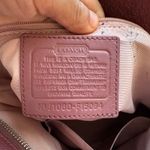 Coach Burgundy Pebbled Leather Zipper Closure Duffle Crossbody Shoulder Bag Photo 4