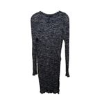 BCBGMAXAZRIA New  Blue Long Thin Sweater Dress with Side Slits Photo 1