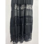 Alice + Olivia Slip MIDI Dress Small Black White Lace Overlay Whimsigoth Photo 4