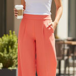 Trina Turk NWOT $248 ESPLANADE PANT In Coral Photo 0